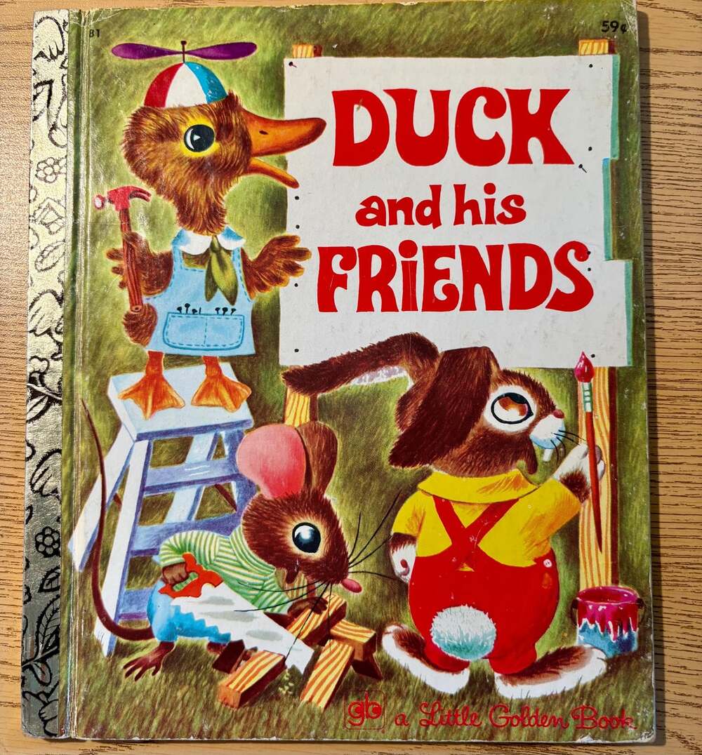 Vintage Little Golden Book – Duck and His Friends (1949, 7th Printing – 1977)